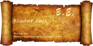 Bischof Emil névjegykártya